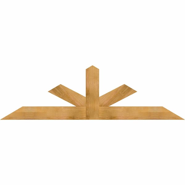 Ekena Millwork Saratoga Rough Sawn Timber Gable Bracket, Western Red Cedar, 84"W x 24"H x 2"D x 6"F, 7/12 Pitch GBW084X24X0206SAR00RWR - main